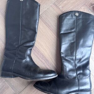 Frye Black Leather Riding Boots